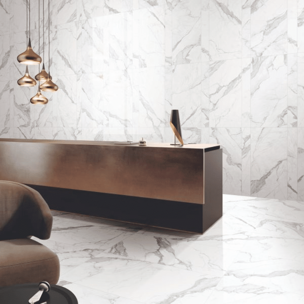 CALACATTA SERIES - CALACATTA SATIN Finish - 600X1200 | 1.44 SQM / 2 PCS PER BOX