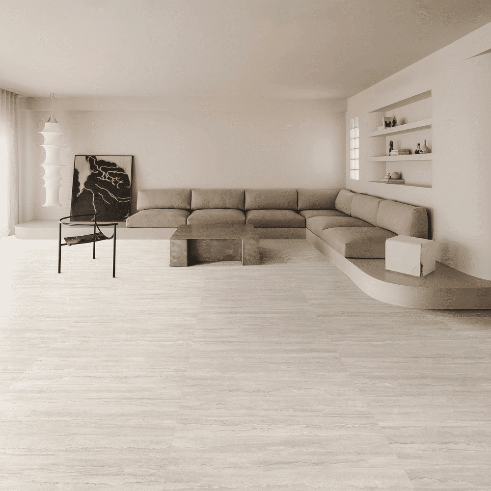 TRAV VIEN CUT - LIGHT GREY - 3D DEEP INK - 600X600 | 1.44 SQM / 4 PCS PER BOX