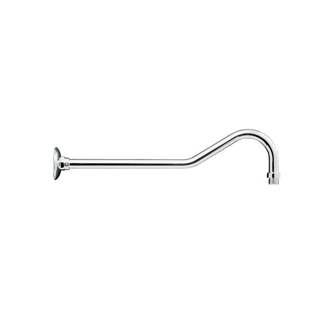 450mm Wall Gooseneck Shower Arm with flange - Chrome
