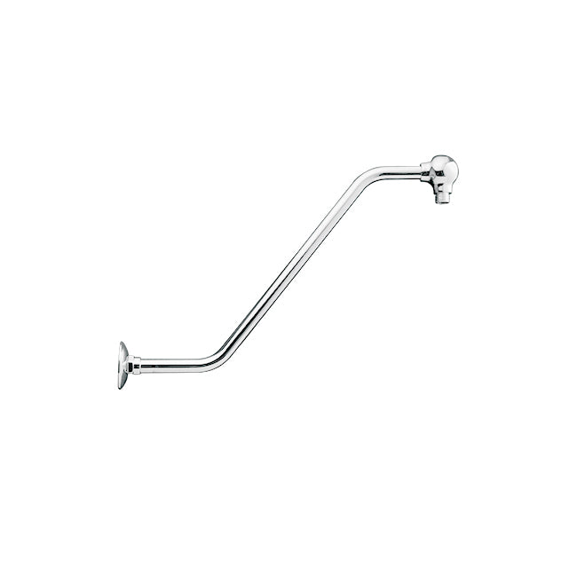450mm Wall Upswept Shower Arm with flange - Chrome