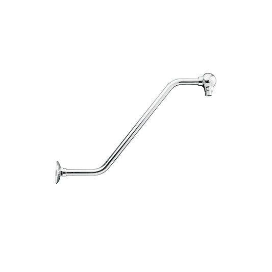 450mm Wall Upswept Shower Arm with flange - Chrome