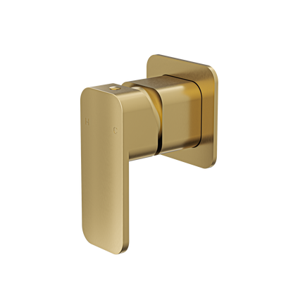 Zia Wall Mixer - Brushed Brass