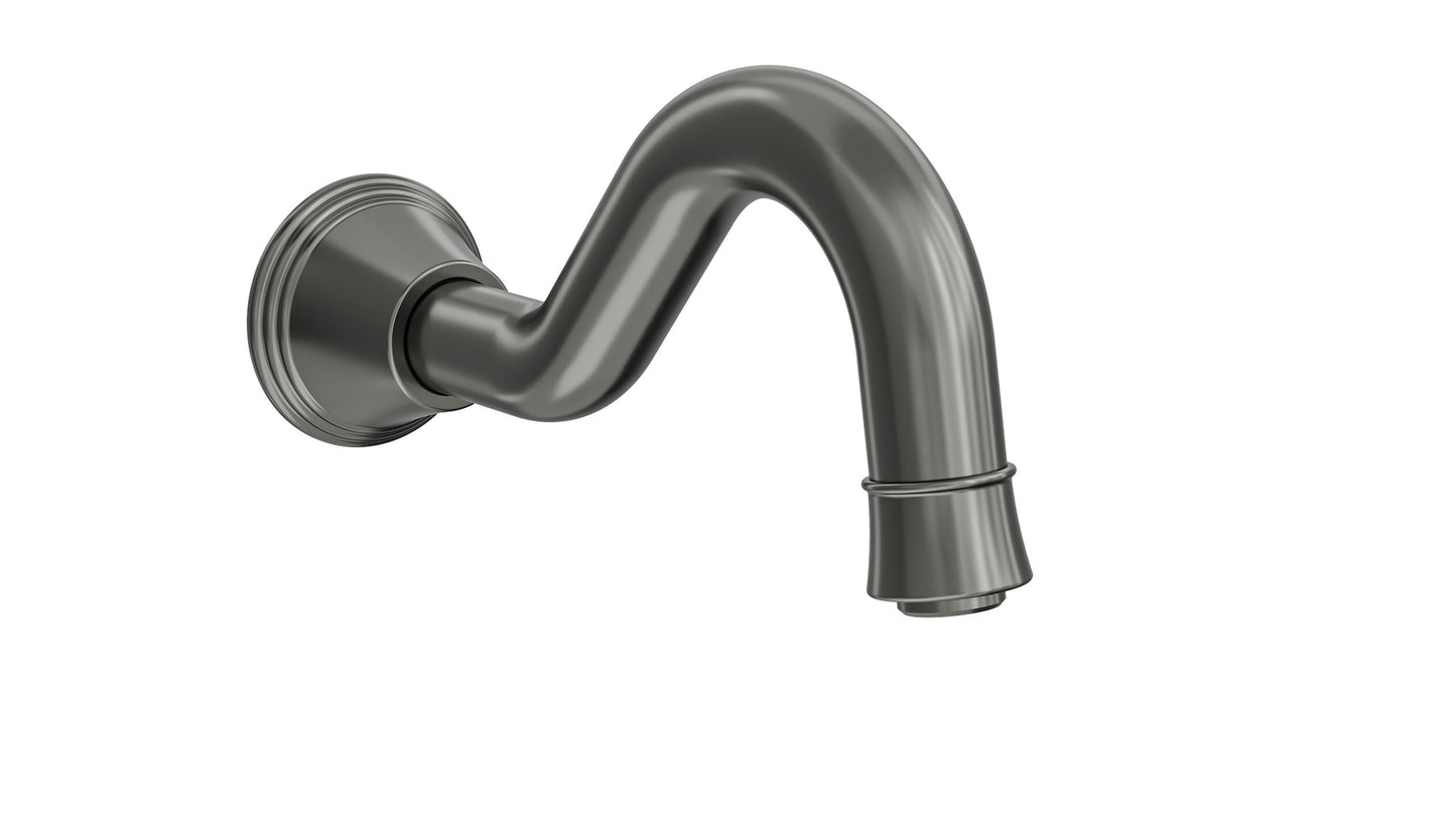 Vintage Wall Mount Bath Spout - Gunmetal