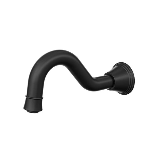 Vintage Wall Mount Bath Spout - Matte Black