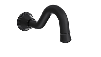 Vintage Wall Mount Bath Spout - Matte Black