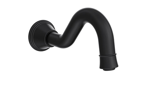 Vintage Wall Mount Bath Spout - Matte Black