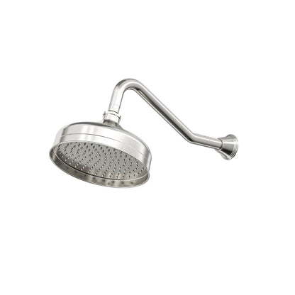 Vintage Wall Shower Arm with 210mm Head - Brushed Nickel