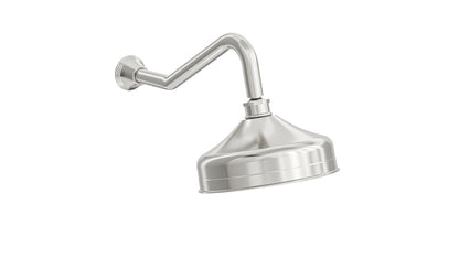 Vintage Wall Shower Arm with 210mm Head - Brushed Nickel