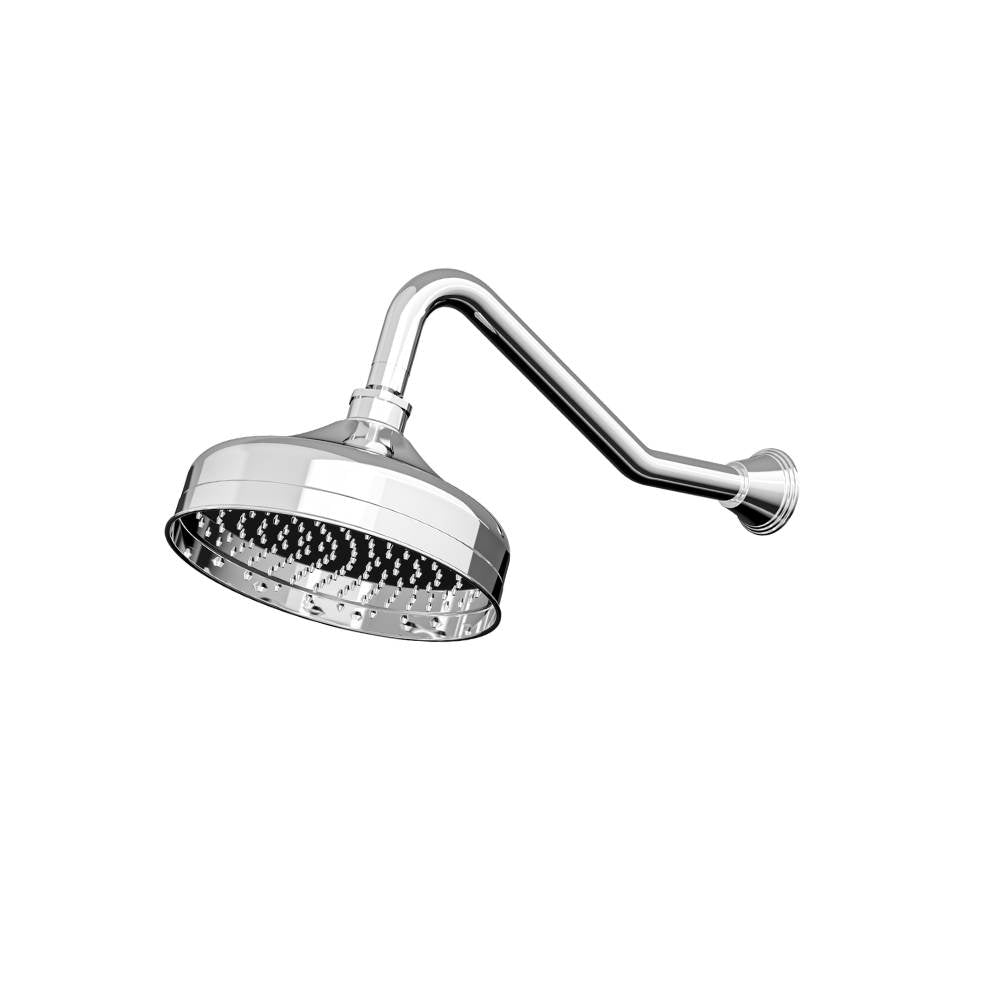 Vintage Wall Shower Arm with 210mm Head - Chrome