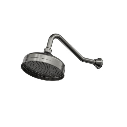 Vintage Wall Shower Arm with 210mm Head - Gunmetal