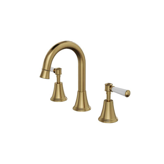 Vintage Lever Handle Basin Set - Brushed Brass