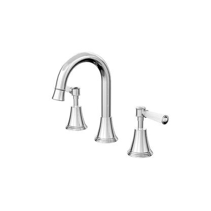 Vintage Lever Handle Basin Set - Chrome