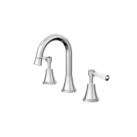 Vintage Lever Handle Basin Set - Chrome