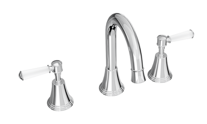 Vintage Lever Handle Basin Set - Chrome