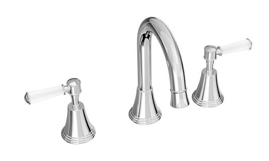 Vintage Lever Handle Basin Set - Chrome