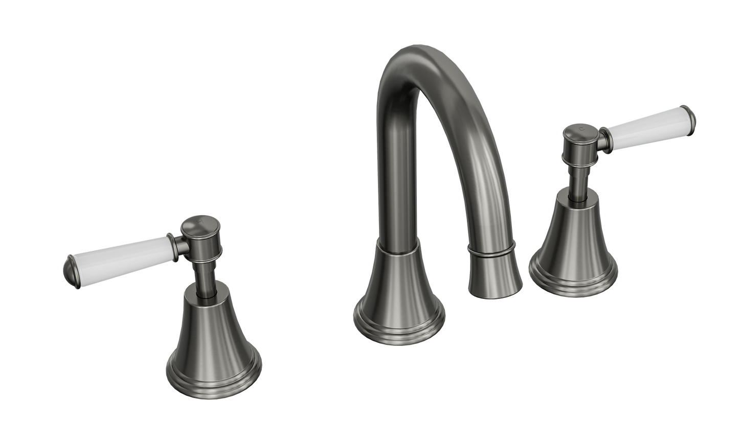 Vintage Lever Handle Basin Set - Gunmetal