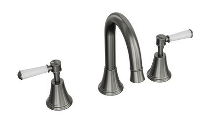 Vintage Lever Handle Basin Set - Gunmetal