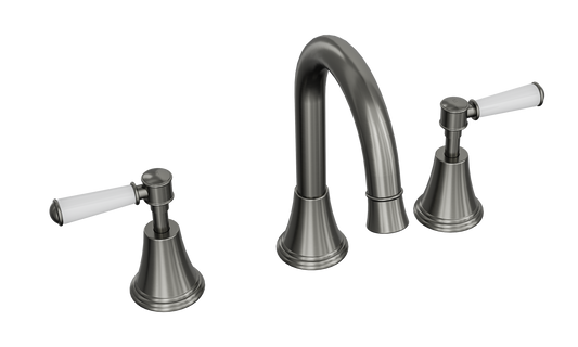 Vintage Lever Handle Basin Set - Gunmetal