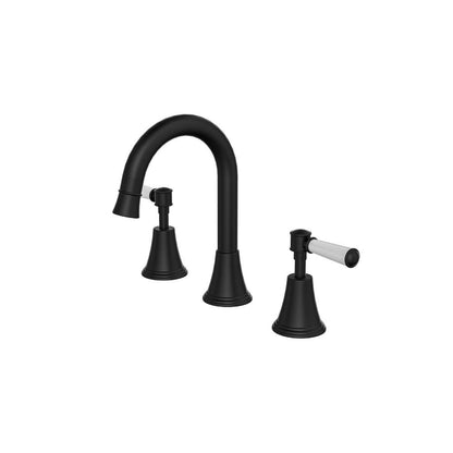 Vintage Lever Handle Basin Set - Matte Black