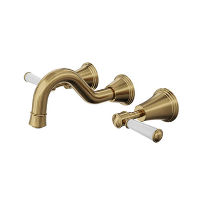 Vintage Lever Handle Bath Set - Brushed Brass