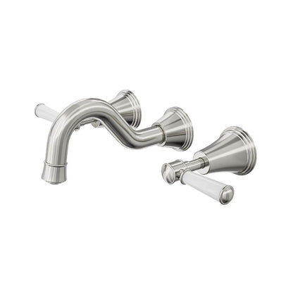 Vintage Lever Handle Bath Set - Brushed Nickel