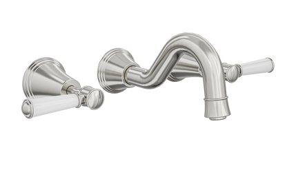 Vintage Lever Handle Bath Set - Brushed Nickel