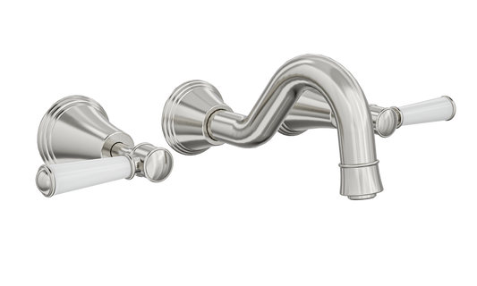 Vintage Lever Handle Bath Set - Brushed Nickel