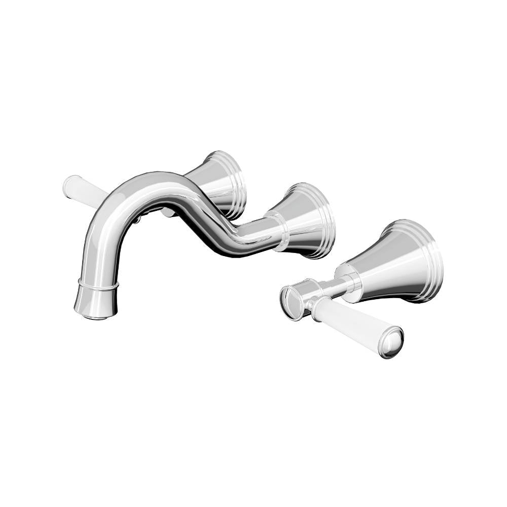 Vintage Lever Handle Bath Set - Chrome