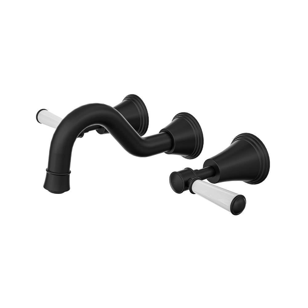 Vintage Lever Handle Bath Set - Matte Black