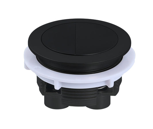 Round Press Button Gloss Black Standard Toilet Cistern