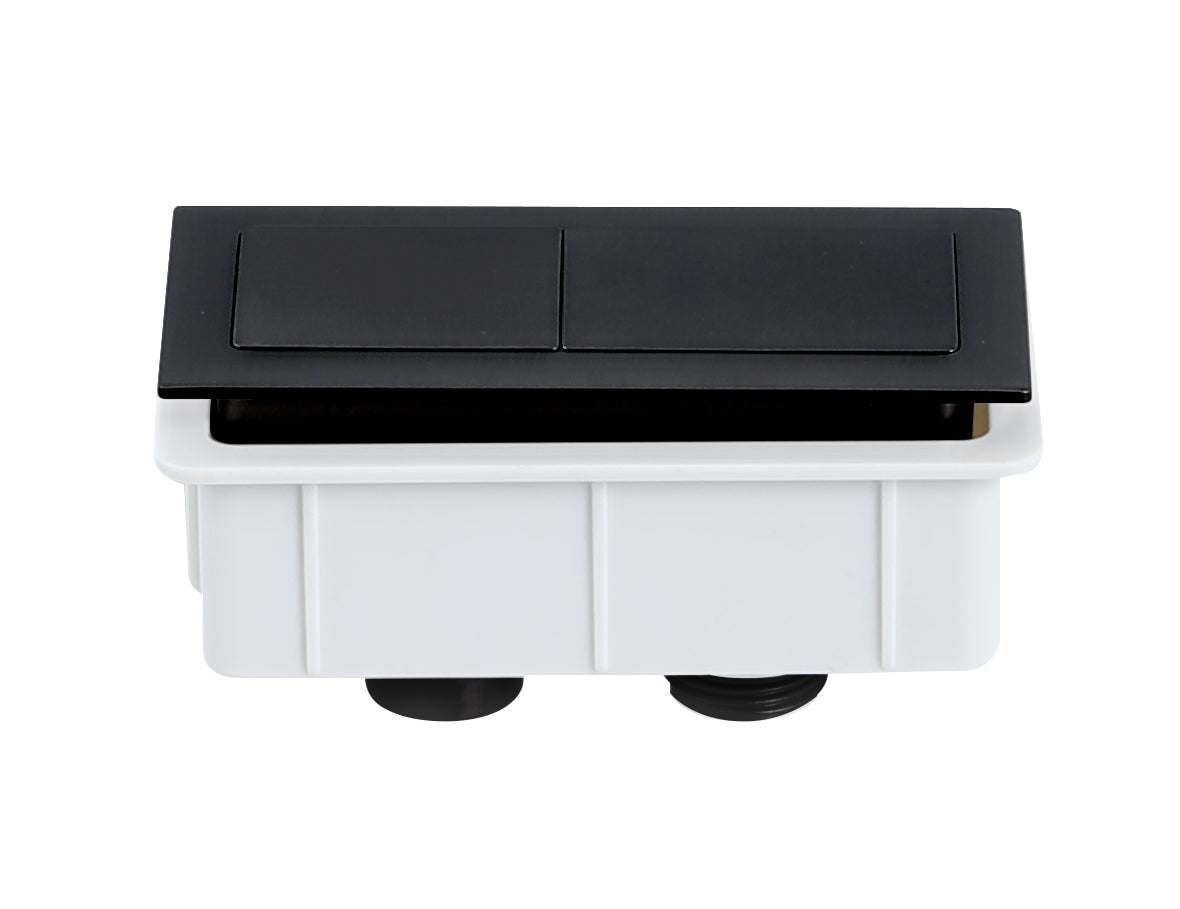 Square Press Button Gloss Black Standard Toilet Cistern