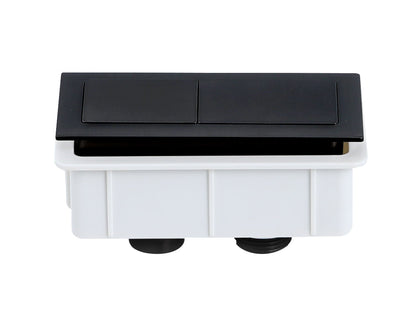 Square Press Button Gloss Black Standard Toilet Cistern