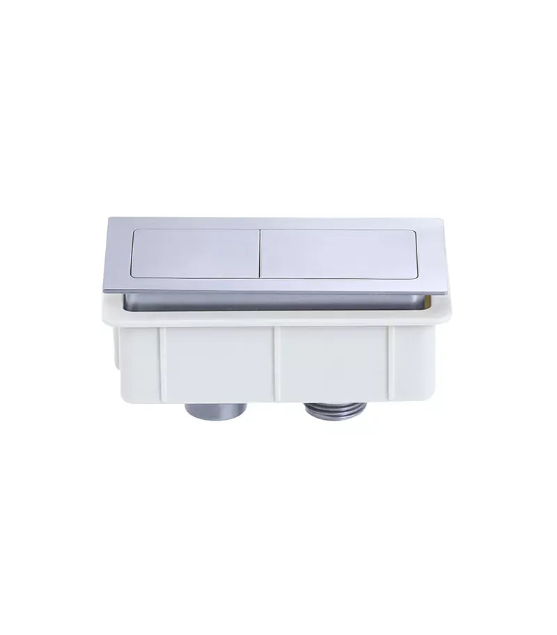 Chrome Square Press Button Standard Toilet Cistern