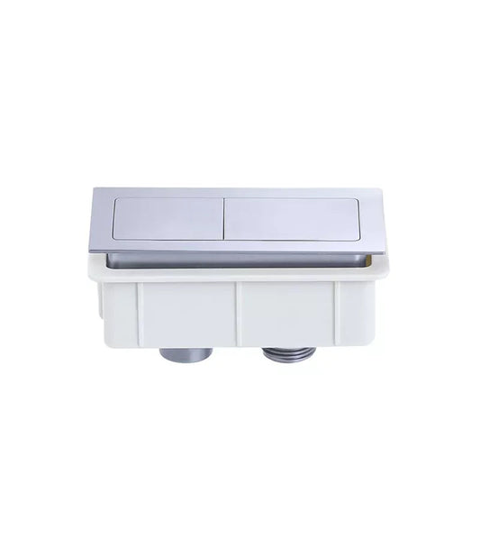 Chrome Square Press Button Standard Toilet Cistern