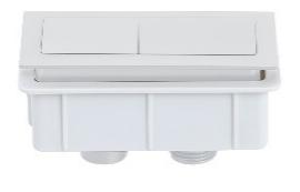 Square Press Button Matt White Standard Toilet Cistern