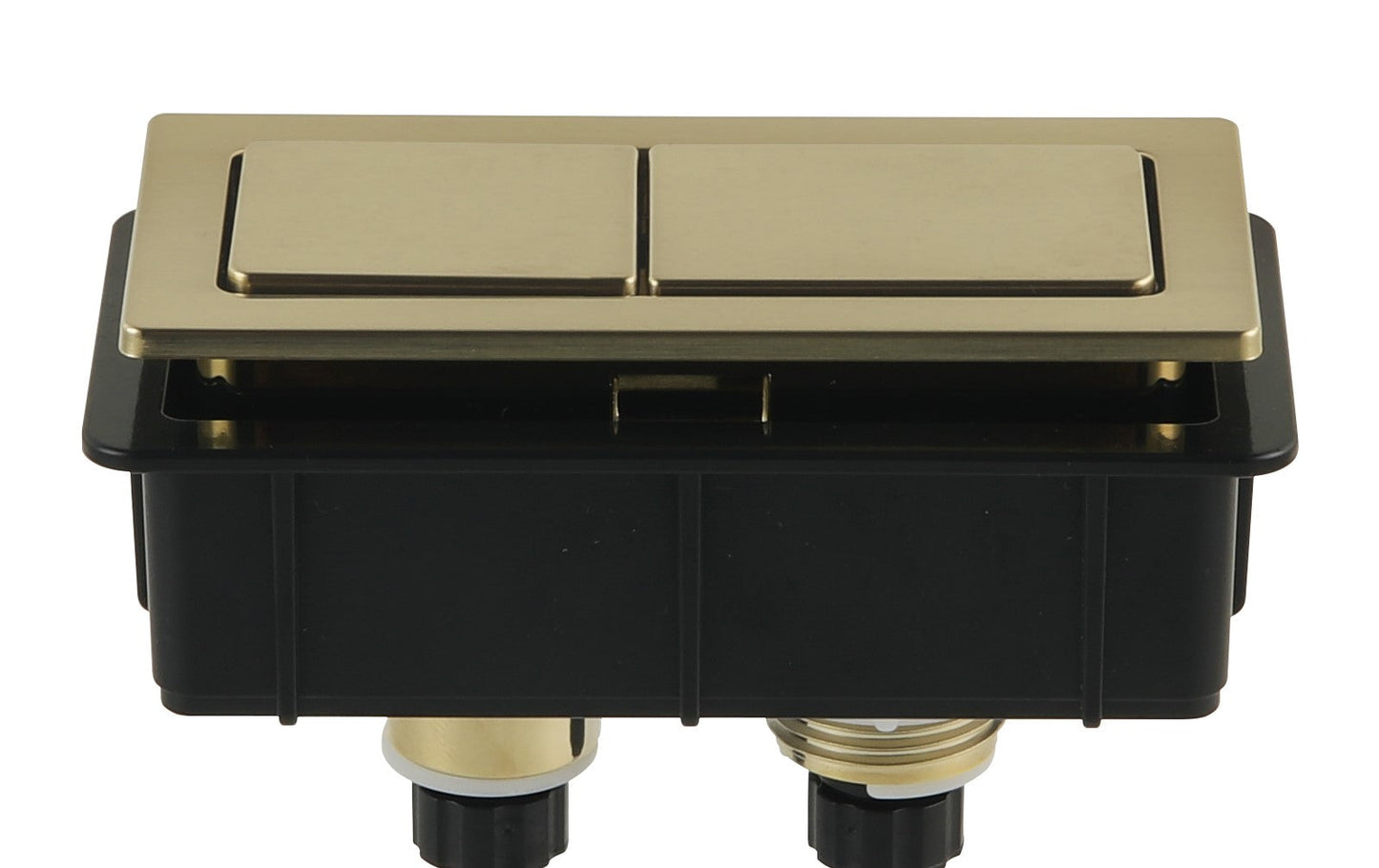 Square Press Button Brush Light Yellow Gold Standard Toilet Cistern