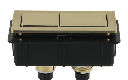 Square Press Button Brush Light Yellow Gold Standard Toilet Cistern