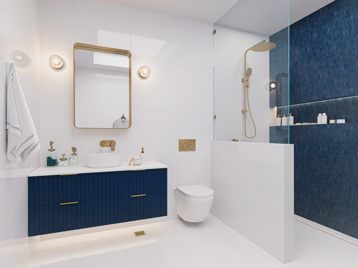 Anchor Stainless Steel Flush Plate - Brushed Brass
