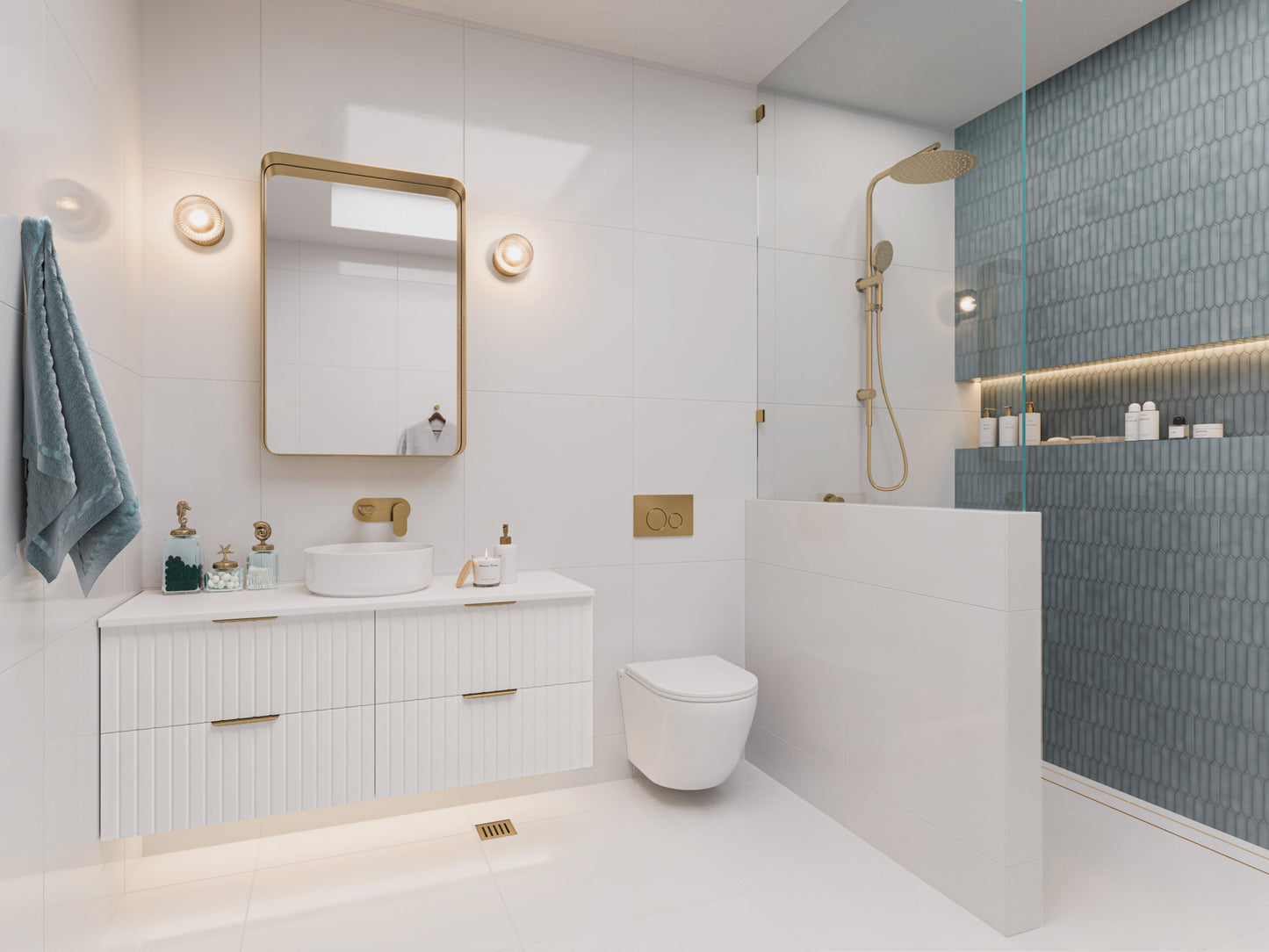 Capo 1-Plate Wall Basin or Bath Mixer - Brushed Brass