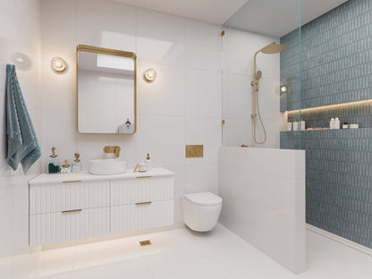Capo 1-Plate Wall Basin or Bath Mixer - Brushed Brass