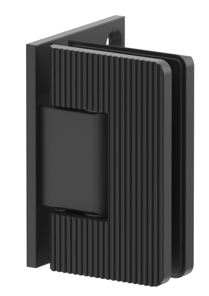 Fluted Glass to Wall Hinge - BLACK