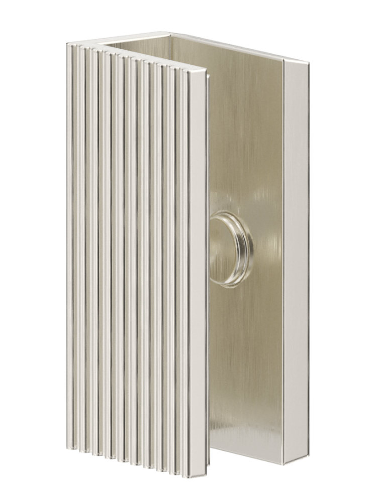 Fluted Shower Bracket 50x25 - BRUSHED NICKEL