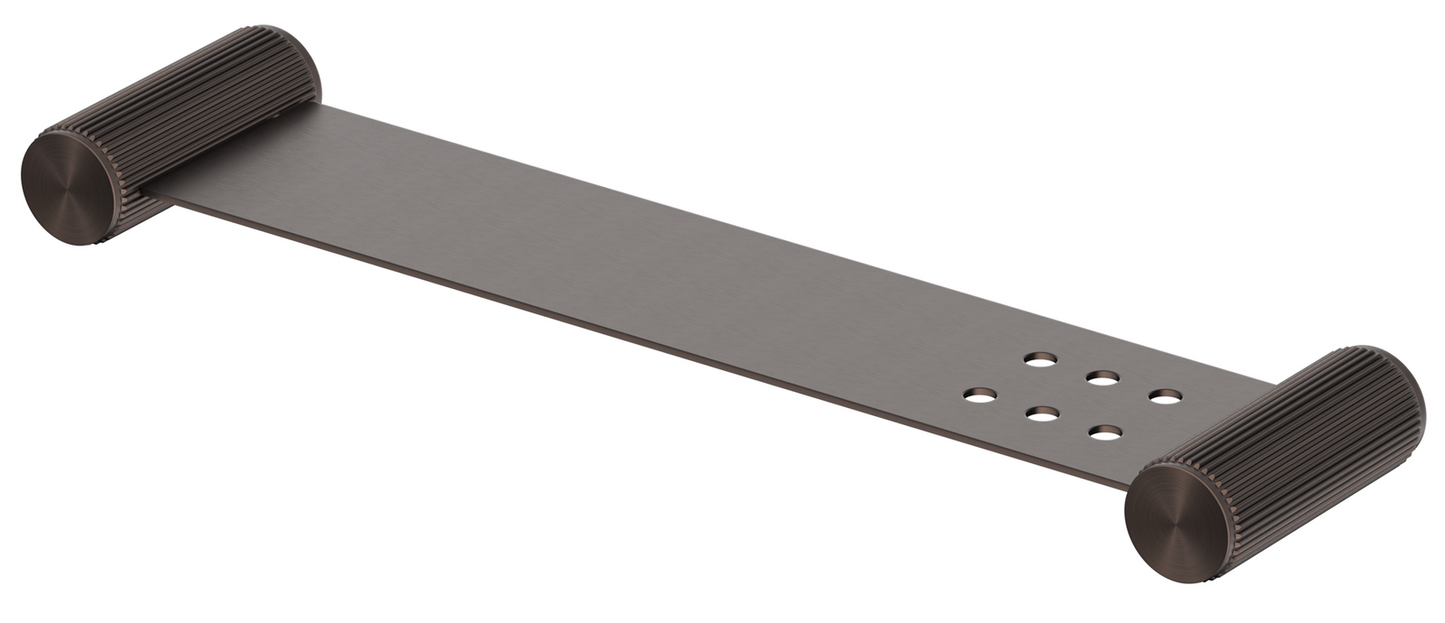 Mica Fluted Stainless Shelf - 400mm - Dusk Bronze