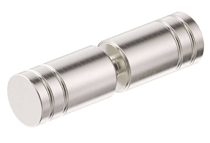Round Slotted Door handle - BRUSHED NICKEL