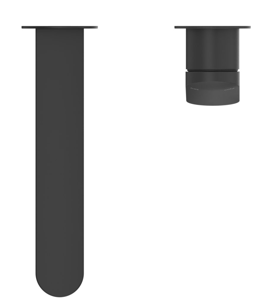 Lantra Wall-Spout Combo - 2P - TRIM KIT - Black