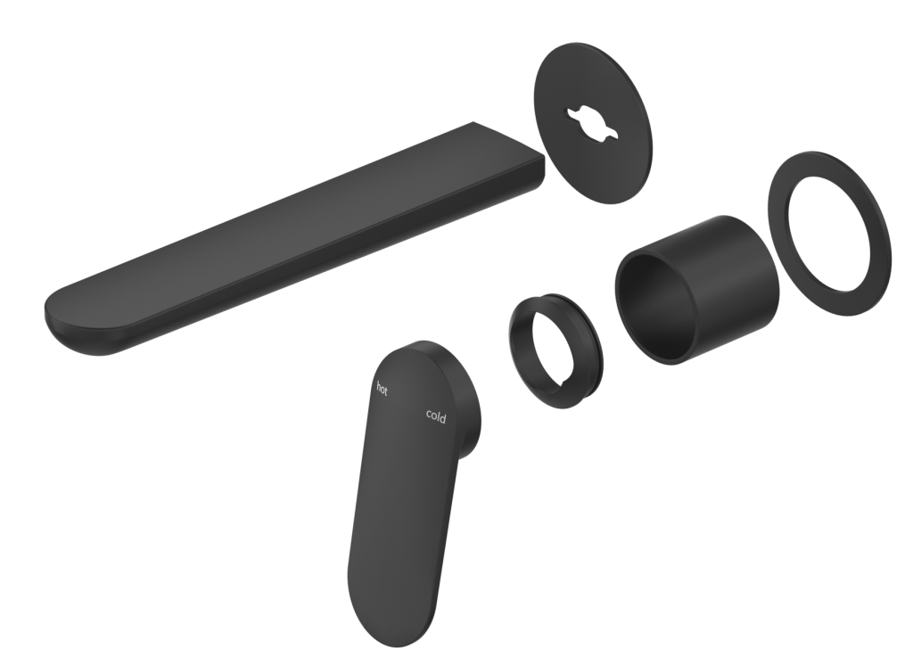 Lantra Wall-Spout Combo - 2P - TRIM KIT - Black