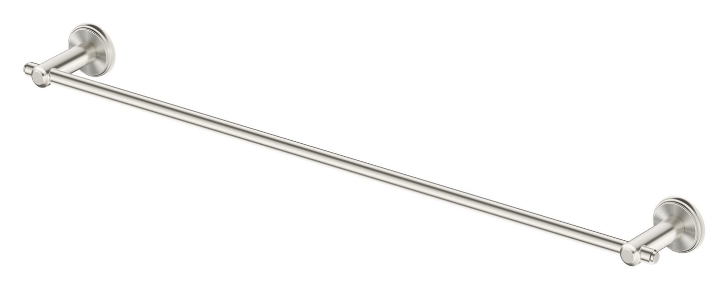Mica Heritage Single Towel Rail - 800mm - Brushed Nickel