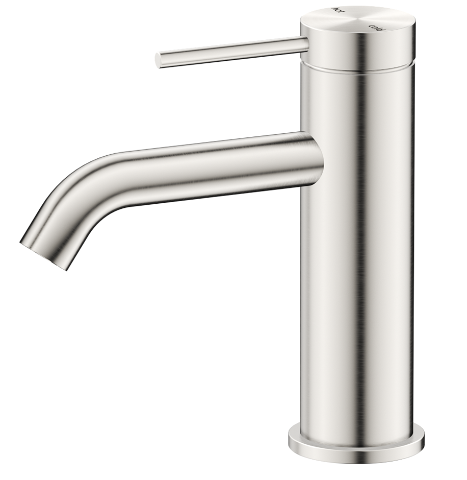 Mica Basin Mixer - Curved - BRUSHED NICKEL