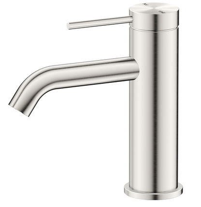 Mica Basin Mixer - Curved - BRUSHED NICKEL