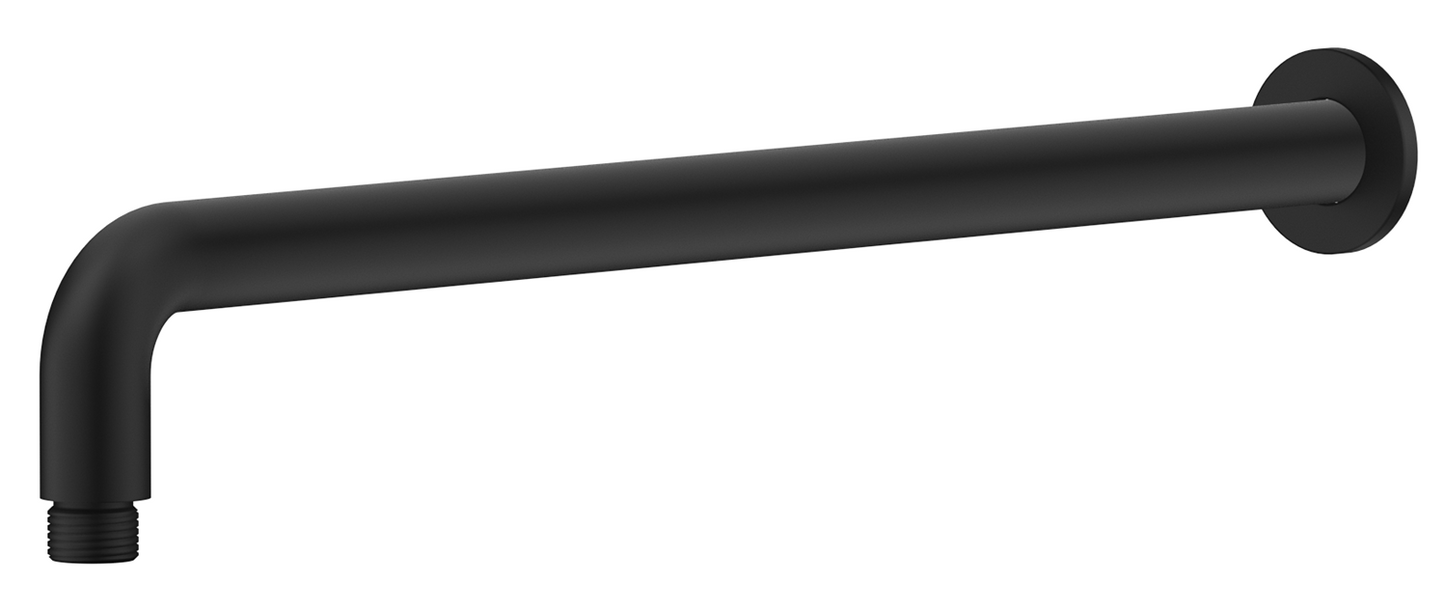 Mica Curved Shower Arm - 450mm - Black